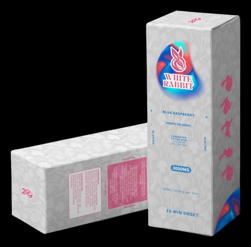 White Rabbit Blue Raspberry packaging